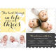 Yellow Best In Threes Triplets Double Photo Birth Announcements Image 4 of 5